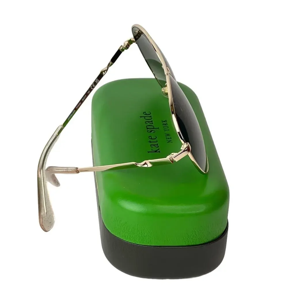 Kate Spade joshelle 60mm aviator sunglasses (Gold/ Nude/ Green)
